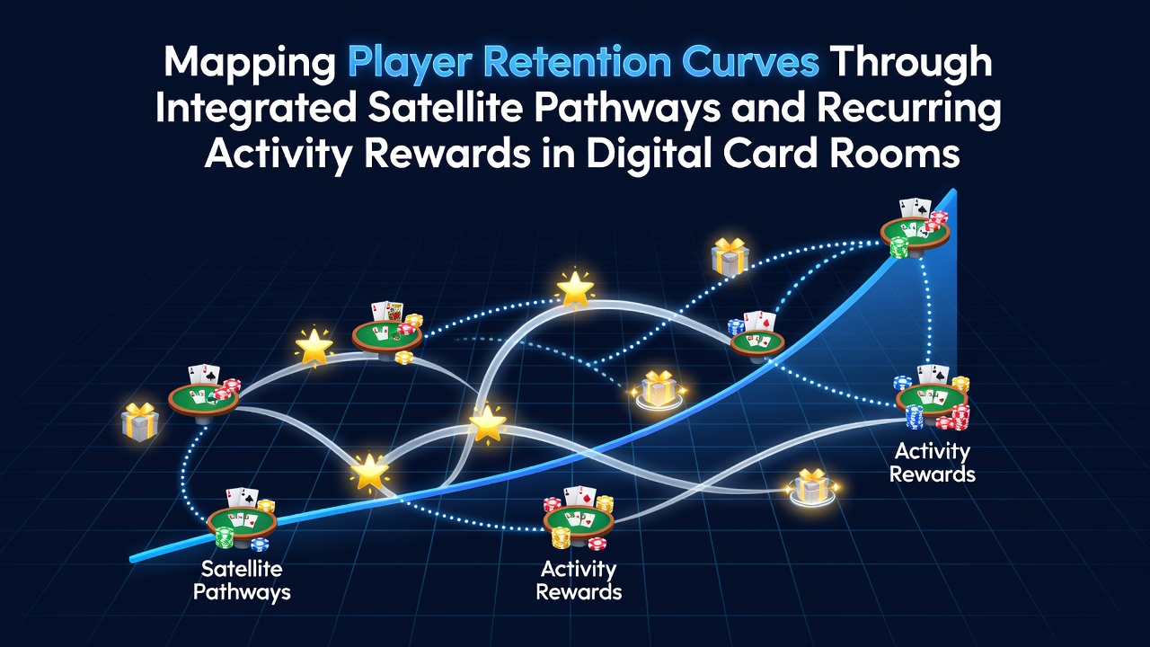 Visualisierung von Spielerretentionskurven mit Satellitenpfaden in Online-Poker-Plattformen