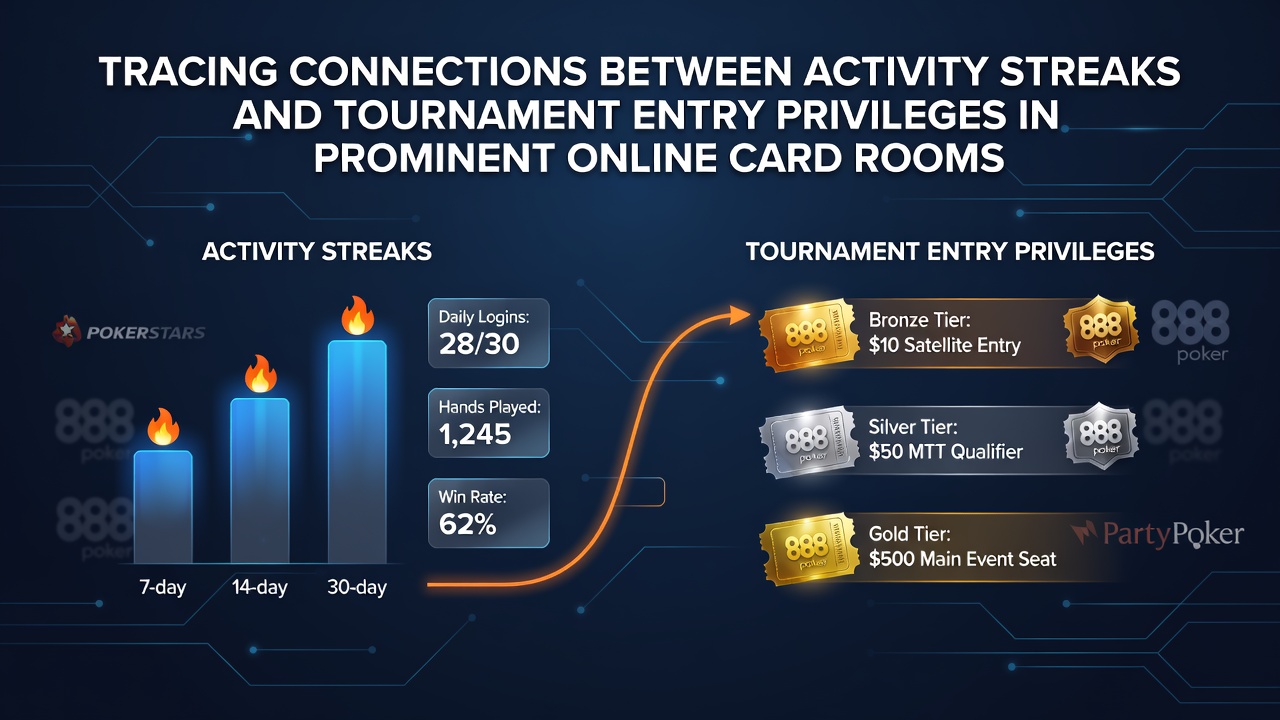 Verbindungen zwischen Aktivitätsstreaks und exklusiven Turnierzugängen in führenden Online-Pokerräumen